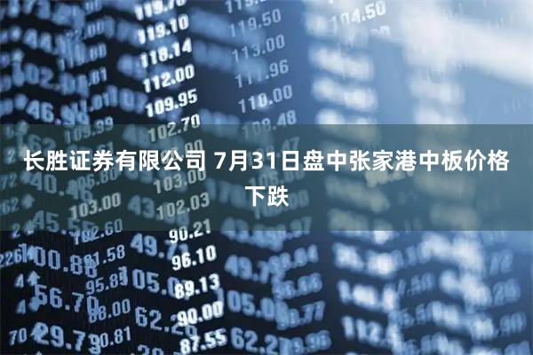 长胜证券有限公司 7月31日盘中张家港中板价格下跌